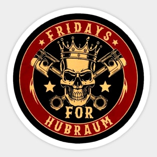 Skull Fridays for Hubraum Motorcycle Club Sticker